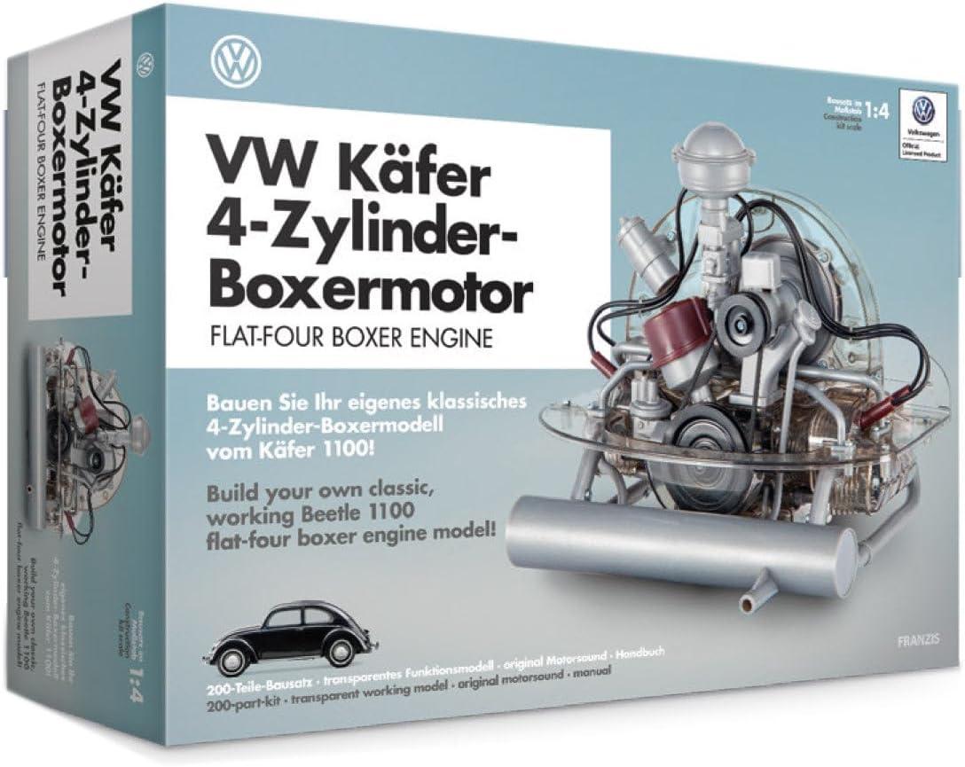 Franzis Maketa Volkswagen VW Pretzel Beetle 4-cylinder motora 1946-1953 Kit, 1:4 velilčina, Siva