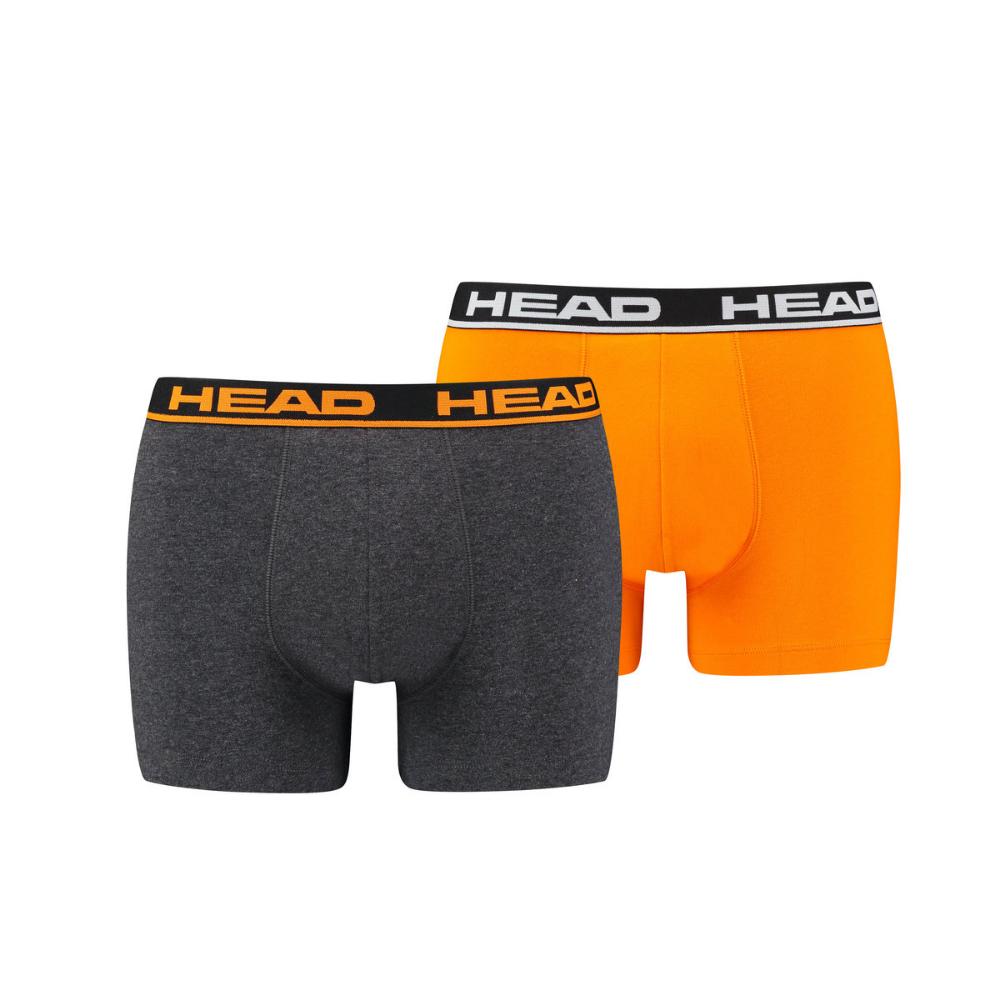 Head Set muških bokserica Boxer, 2 komada, Narandžasto - tamnosivi