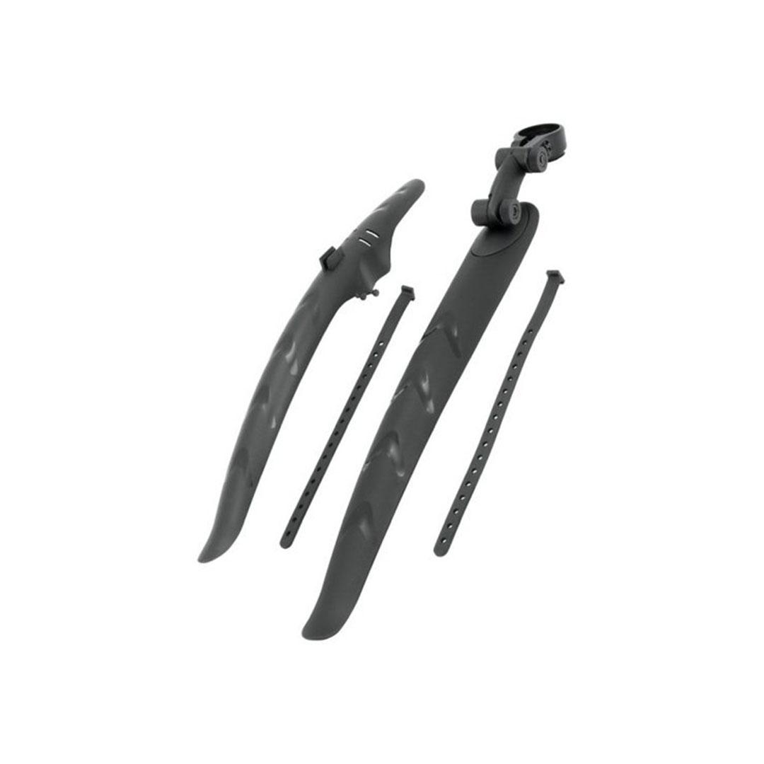 Set blatobrana prednji i zadnji pvc za bicikl, Crni