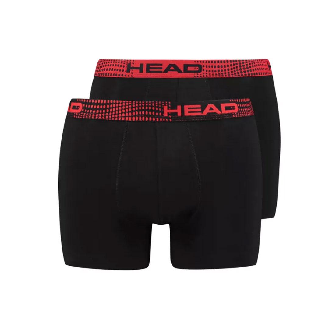 Head Set muških bokserica Boxer, 2 komada, Crno - crveni