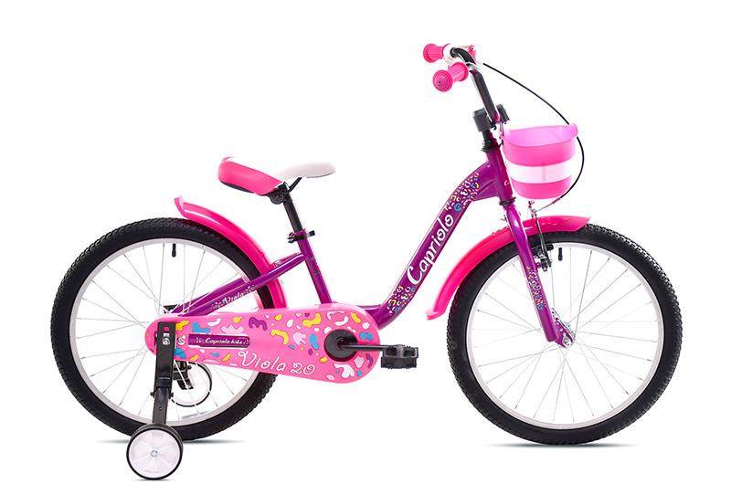 Capriolo Bicikl za djevojčice Viola 20, Ljubičasto-Roza