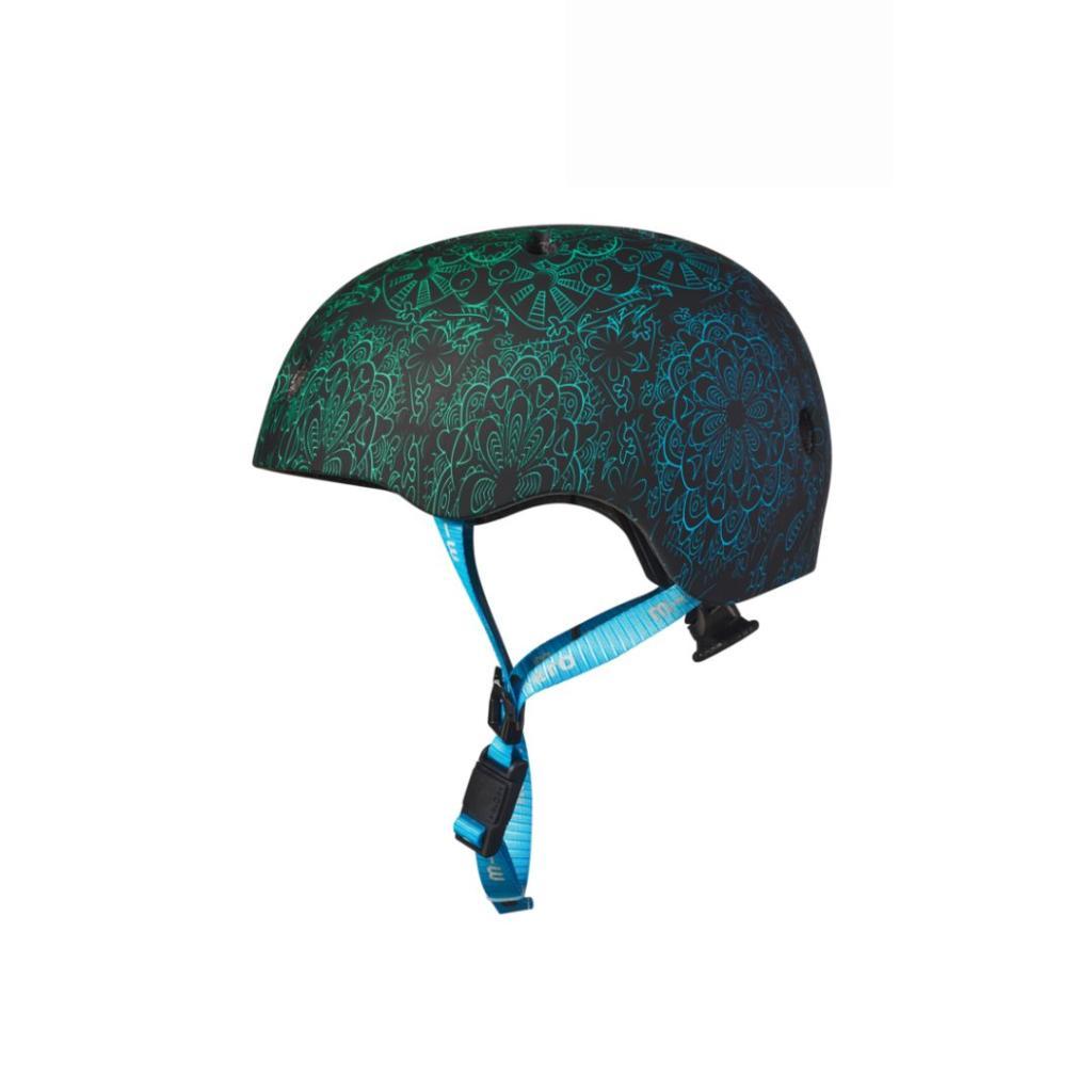 Micro Kaciga Mandala Green-Blue M, Crno-zelena