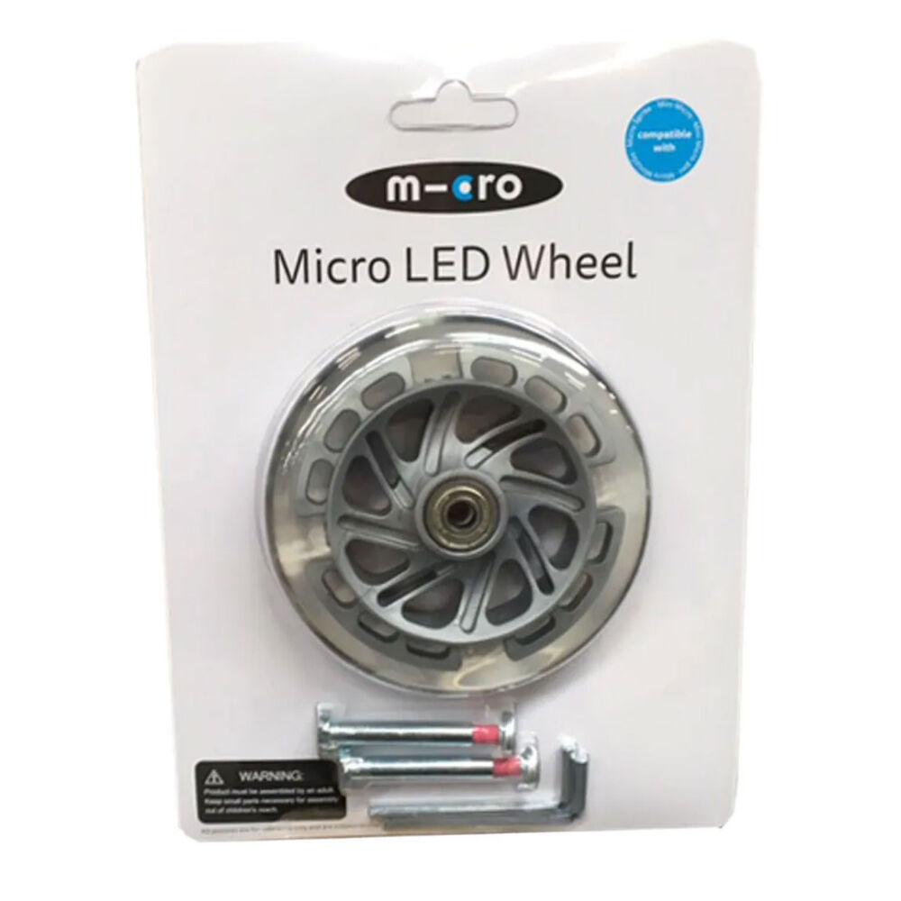 Micro LED Točak za romobil Mini, 120mm, Set od 2, Sivi