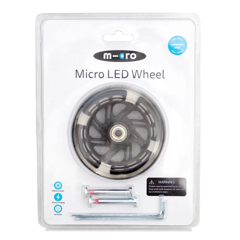 Micro LED Točak za romobil Maxi, 120mm, Set od 2, Sivi
