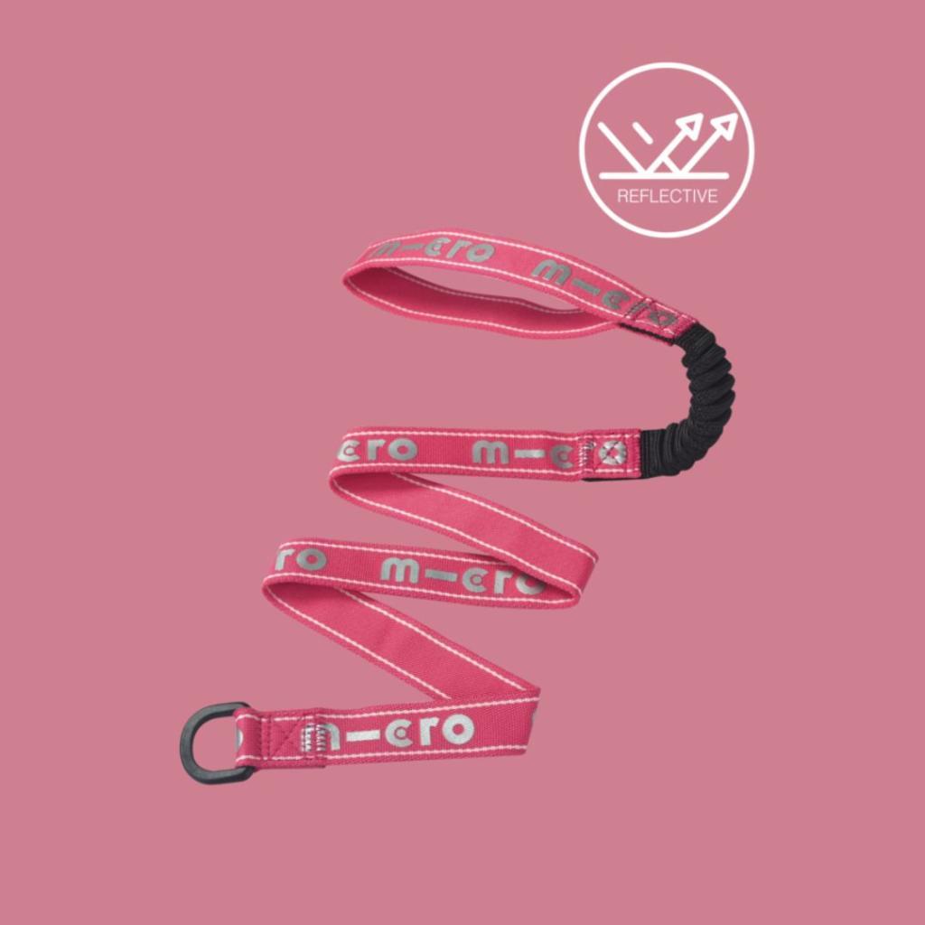 Micro Traka za vuču romobila Pull & Carry Elastic Reflective, Roze