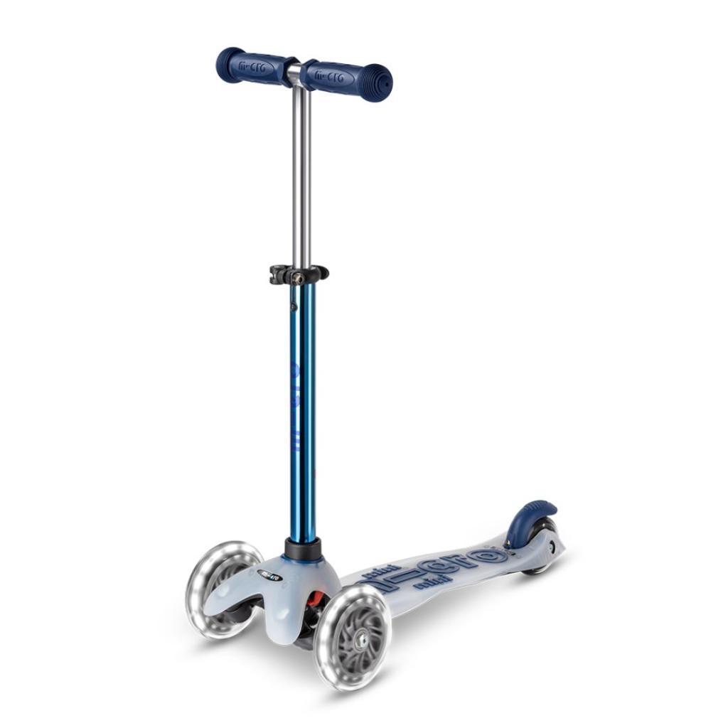 Micro Romobil Mini Deluxe Flux LED Neochrome Navy, Bijelo-plavi