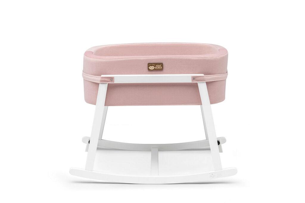 Hanah Home Kolijevka za bebe Hier, 90x70x58 cm, Roza-bijela