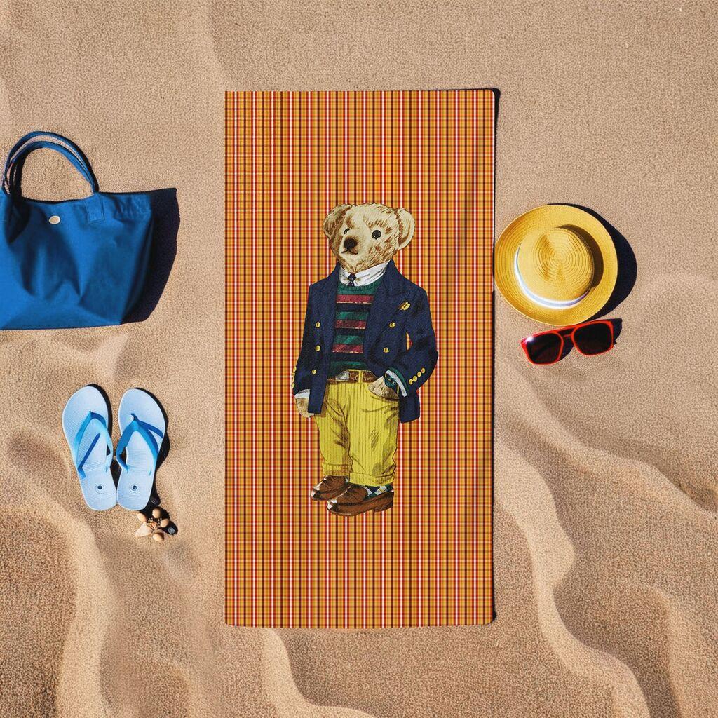 L'essentiel Maison Ručnik za plažu Teddy Bear, 150x150 cm, narandžasta