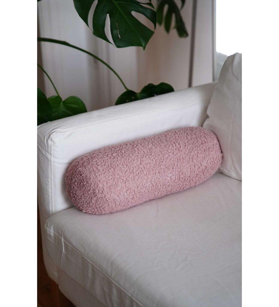 Aberto Design Ukrasni jastuk Teddy Roller, 50x14x14 cm, Svijetlorozi