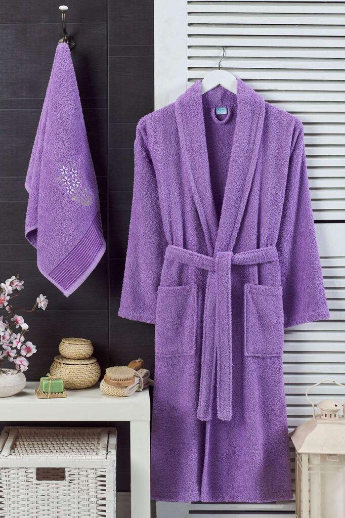 L'essentiel Maison Set Bademantil s ručnikom Cora, Lavanda