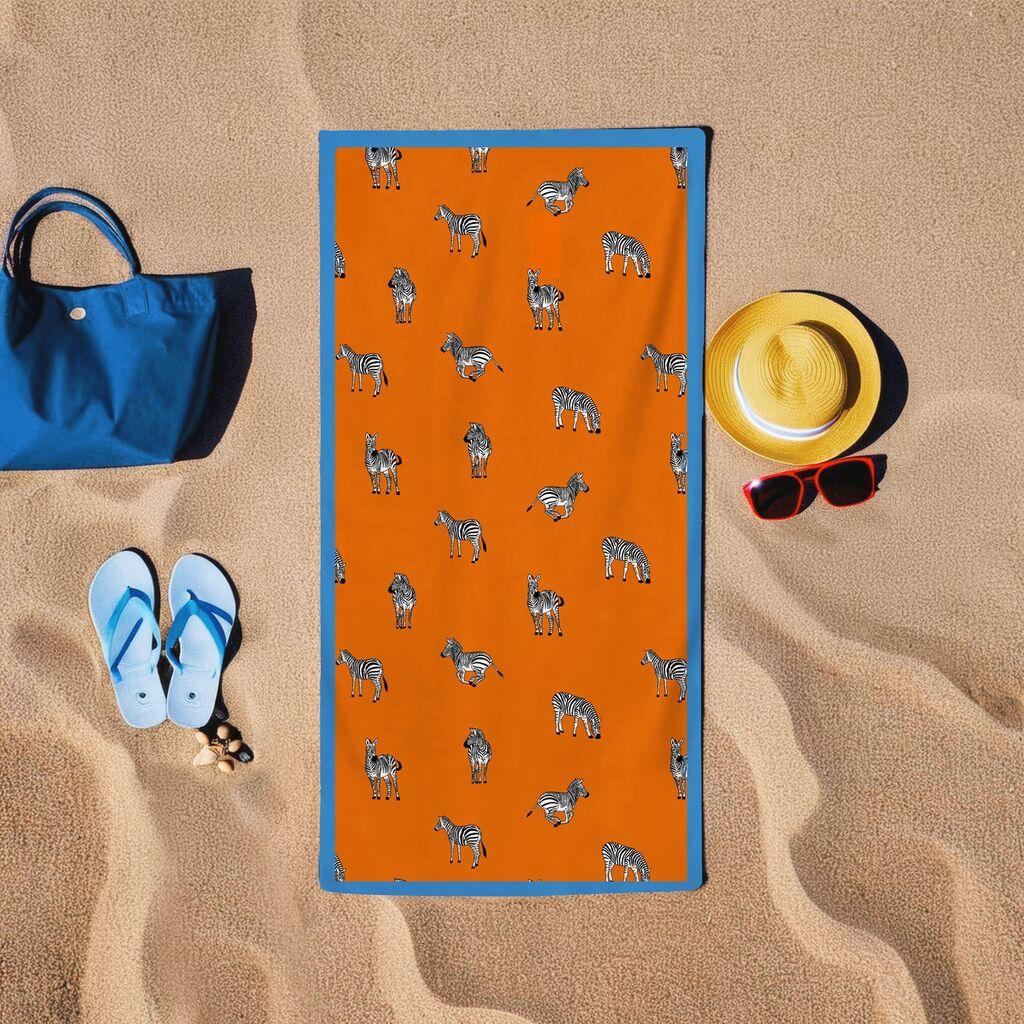 L'essentiel Maison Ručnik za plažu Zebra, 150x150 cm, narandžasta