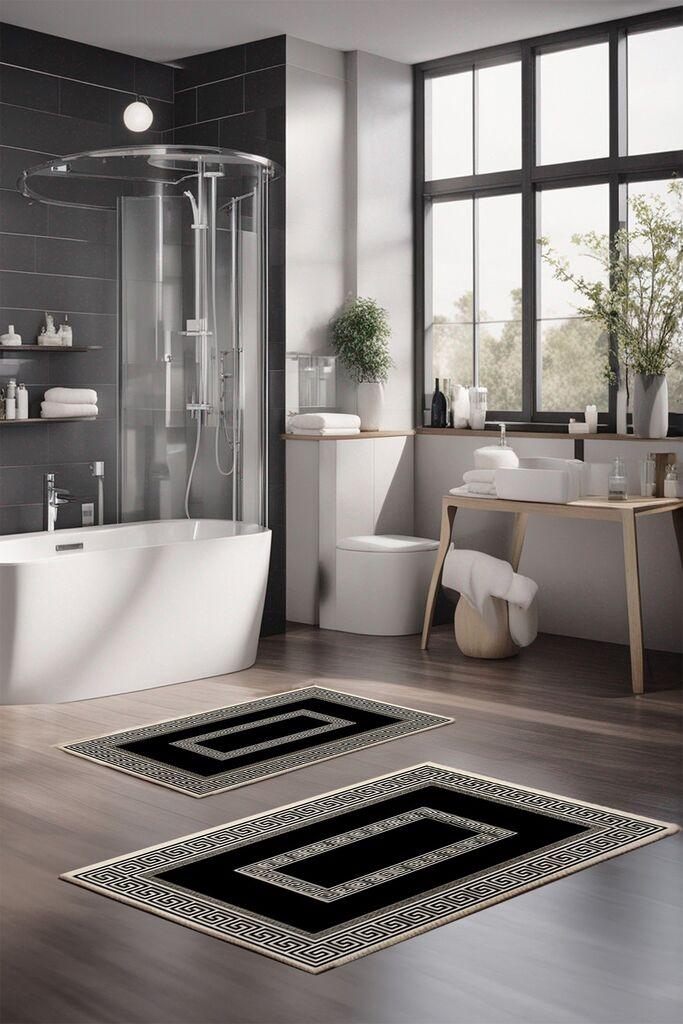 L'essentiel Maison set prostirki za kupatilo CT-5078, krem-crna