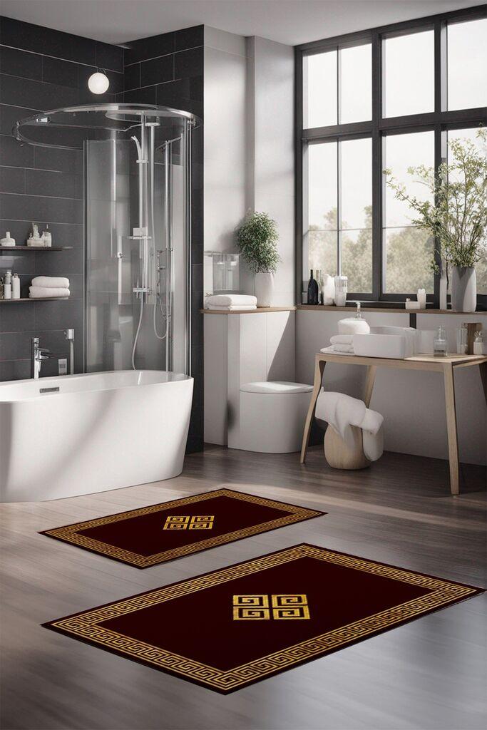 L'essentiel Maison Set prostirki za kupatilo CT-5075, Crna i zlatna