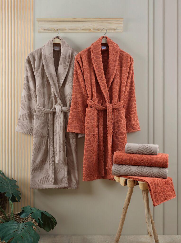 L'essentiel Maison Family set ogrtača s ručnicima Benito, smeđe-bež