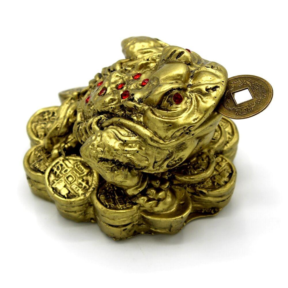 Feng Shui tronoga žaba 913-1321, Zlatna