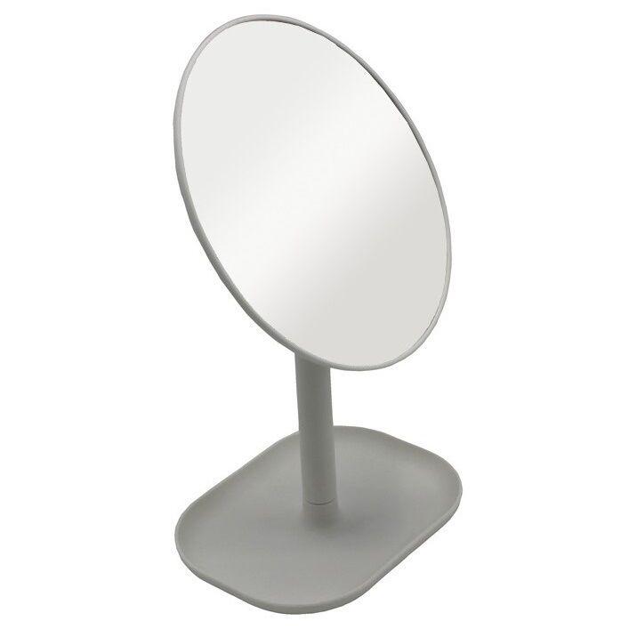 Ogledalo za šminkanje sa postoljem za nakit, Ovalno, Bijelo