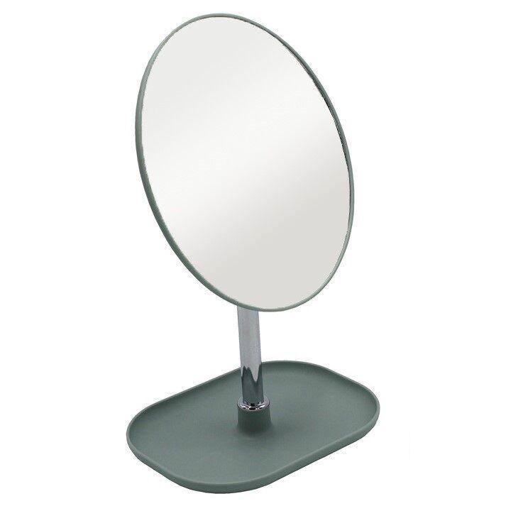 Ogledalo za šminkanje sa postoljem za nakit, Ovalno, Tirkizno