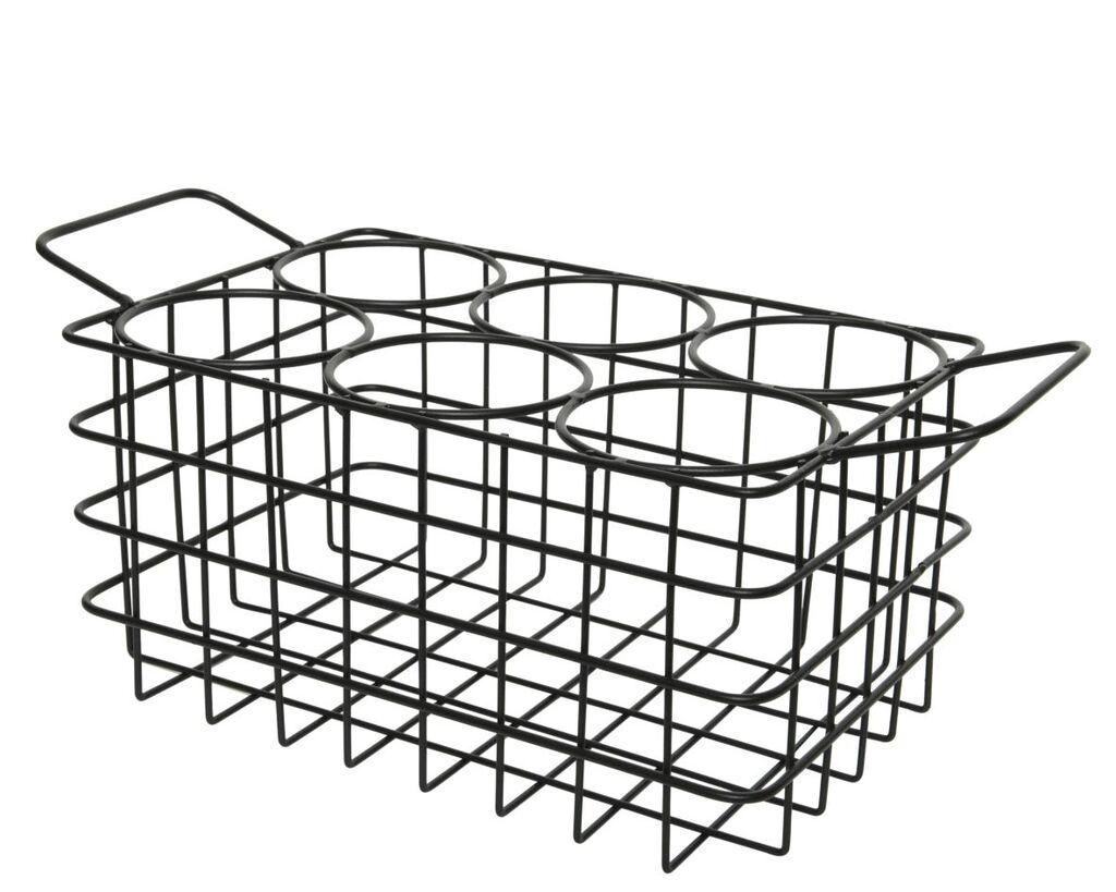 Korpa za čaše 7140769, 0,75Lx6, Crna