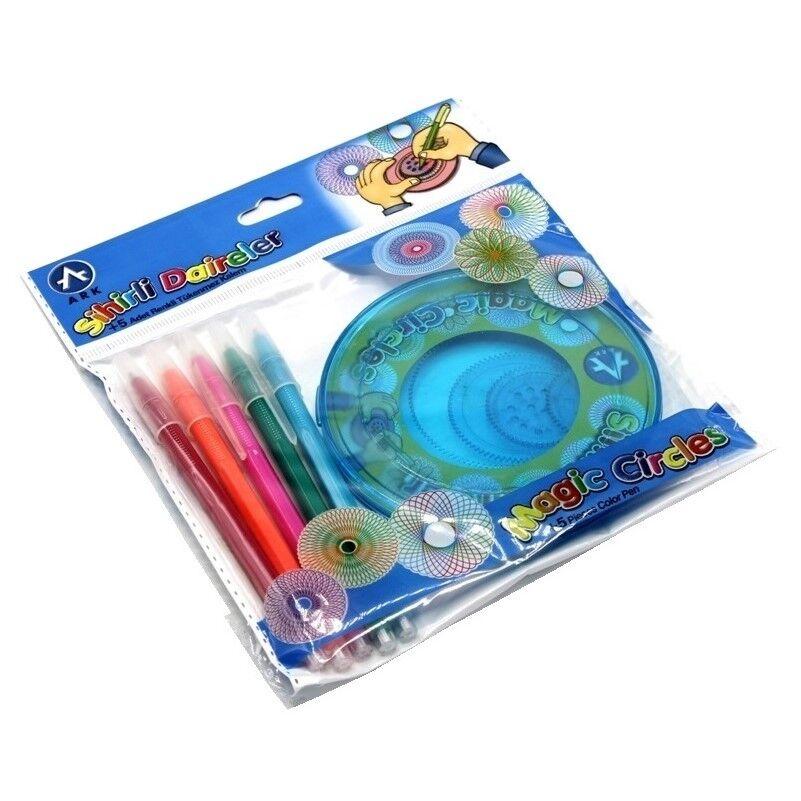 Magični krugovi sa bojicama Spirograf 8980759, Plavi