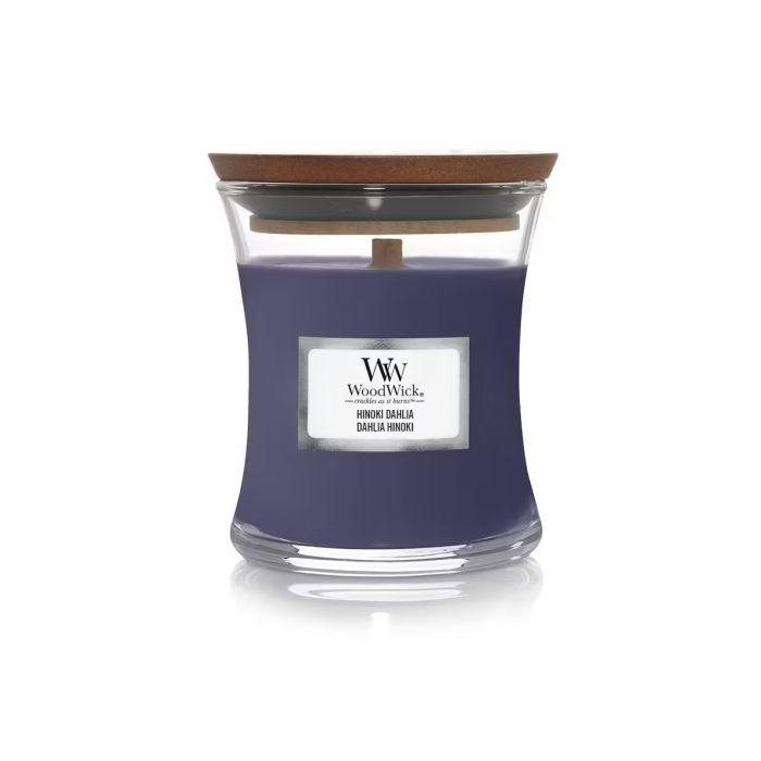 Woodwick Mirisna svijeća Classic Hinoki Dahlia, mala