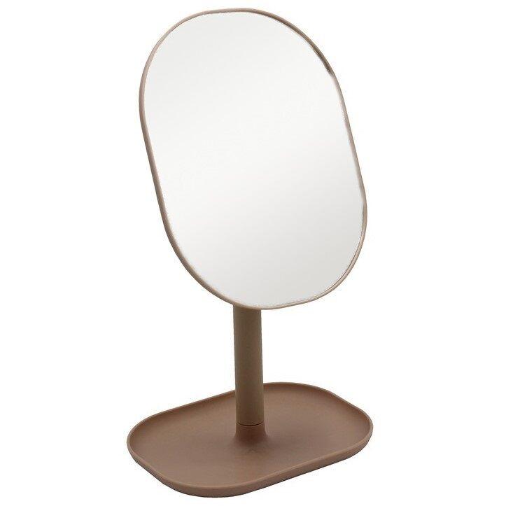 Ogledalo za šminkanje sa postoljem za nakit, Prljavo roze