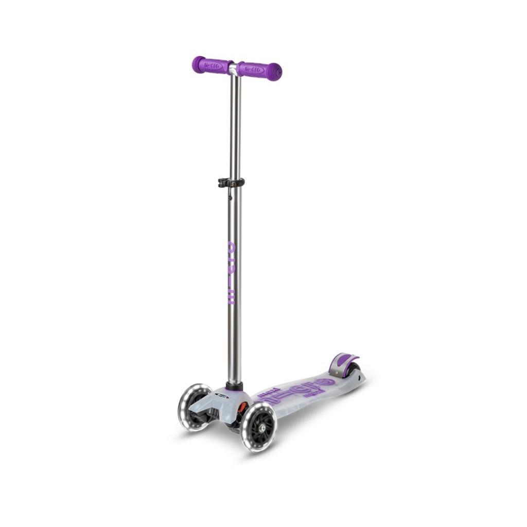Maxi Trotinet Micro Deluxe Flux, LED, Ljubičasti
