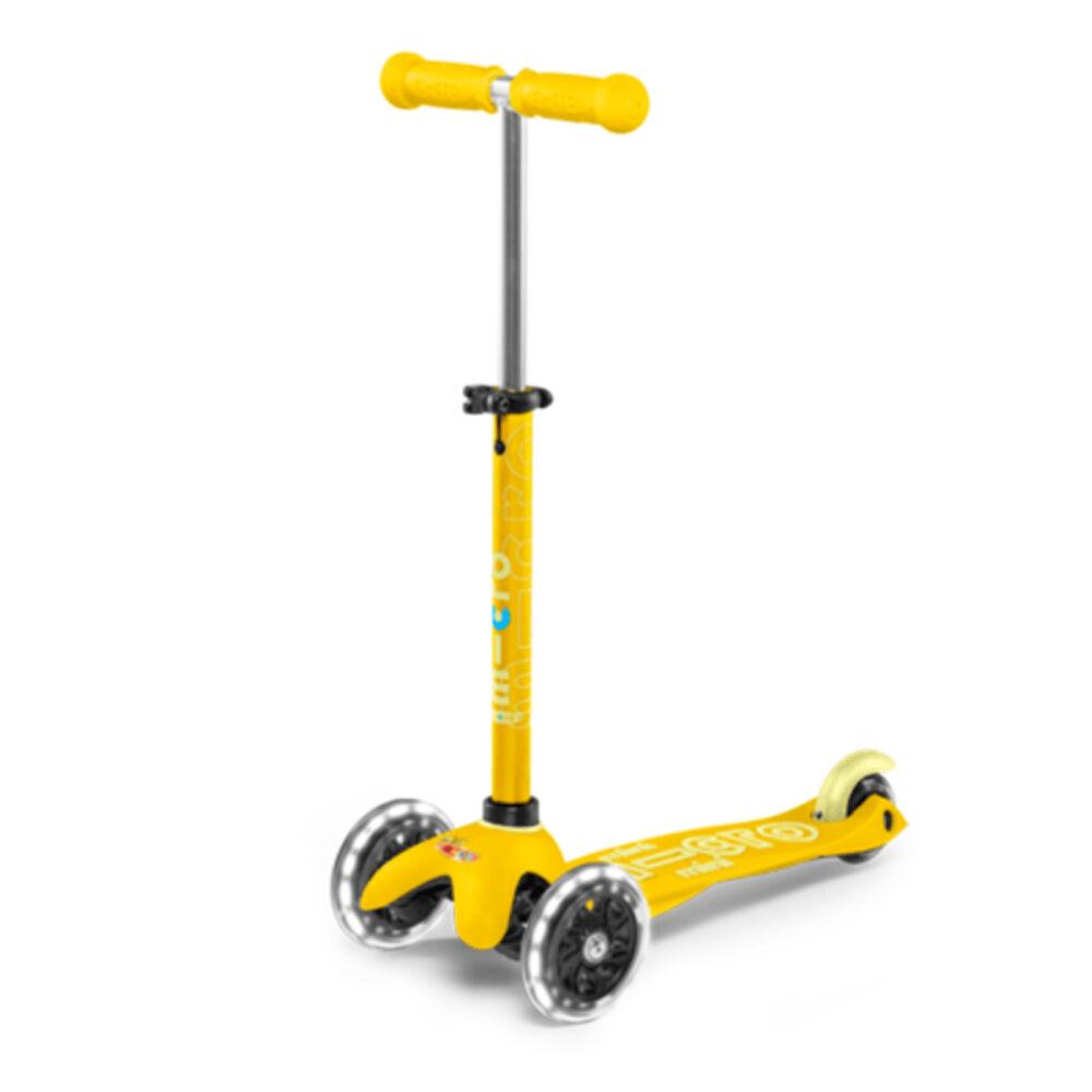 Micro Trotinet Mini Deluxe, LED, Žuti