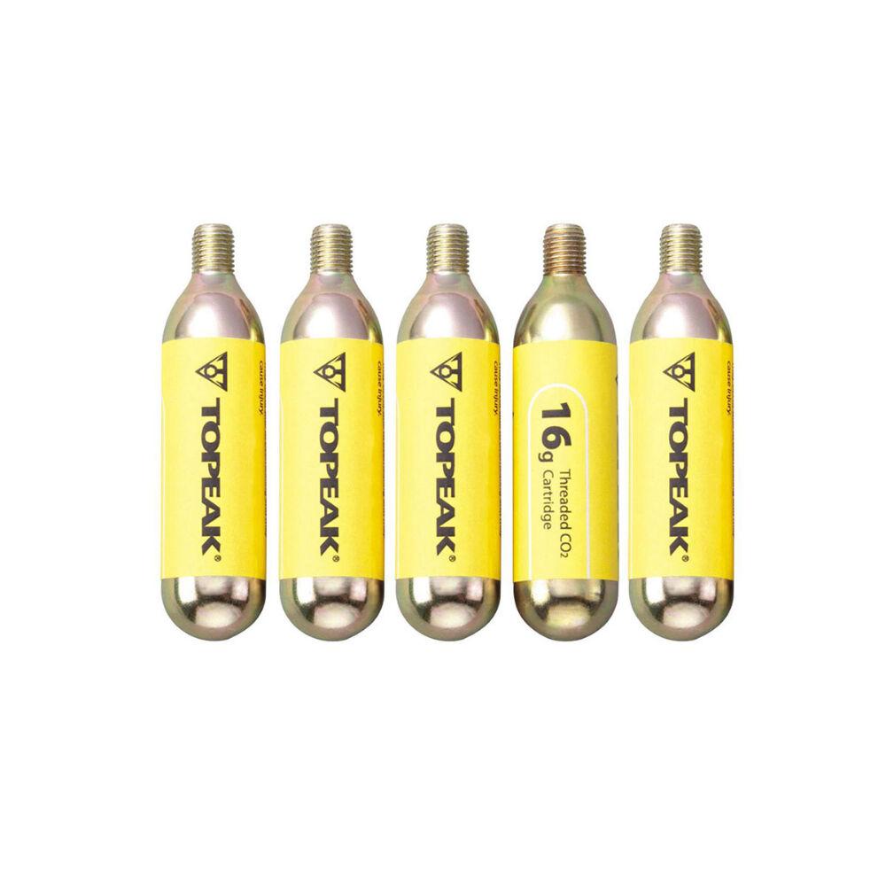 Topeak Kertridži za brzo pumpanje biciklističkih guma 166, CO2, 5 komada