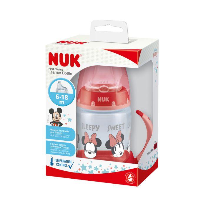 NUK Boca za učiti piti Minnie Mouse sa indikatorom temperature 150 ml, Crvena