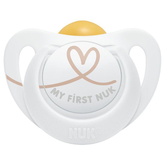 NUK Duda Star Latex 0-6mj My first, Bijela