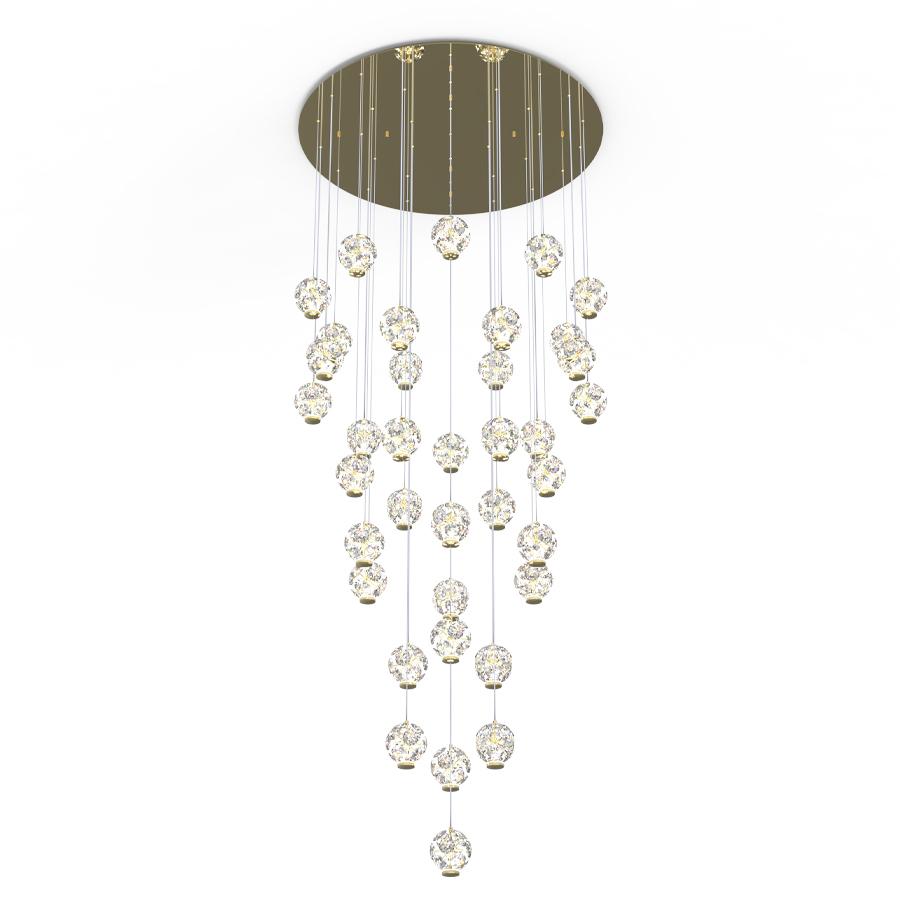 MSL Luster LED Jonathan MSL-291124-37, Zlatne boje