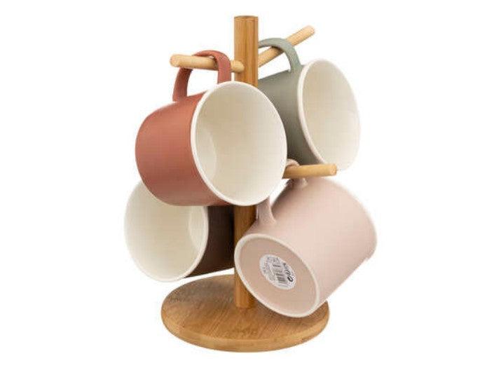 Atmosfera Stalak sa 4 šoljice M Nature, 380 ml, Smeđi