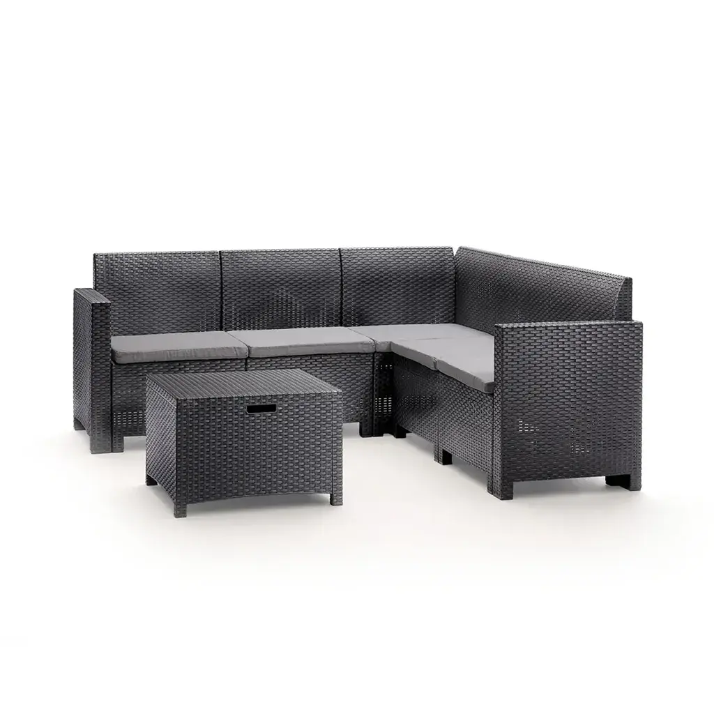 Bica garnitura set NEBRASKA CORNER, grafit siva