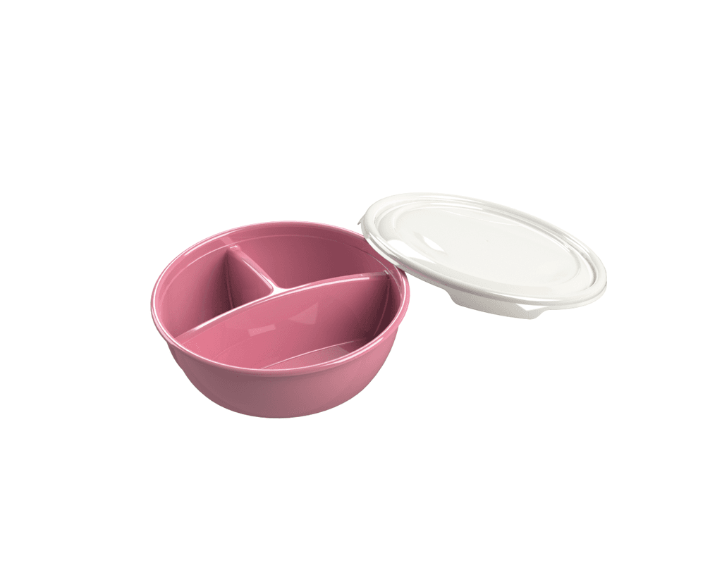 Fora Trodijelna posuda Moon Lunch, (0,4+0,2+0,2L), Roze