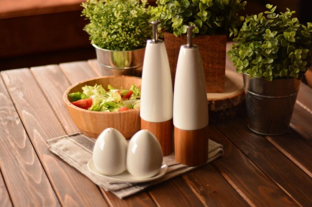 Milleryt Set za začine Olivera Bambum, 5 komada, Bijeli