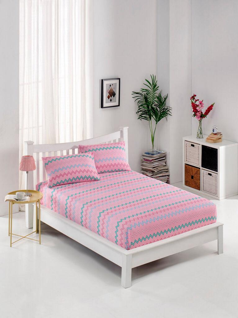 L'essentiel Maison set posteljine Kokteyl, 100x200+20cm, roze