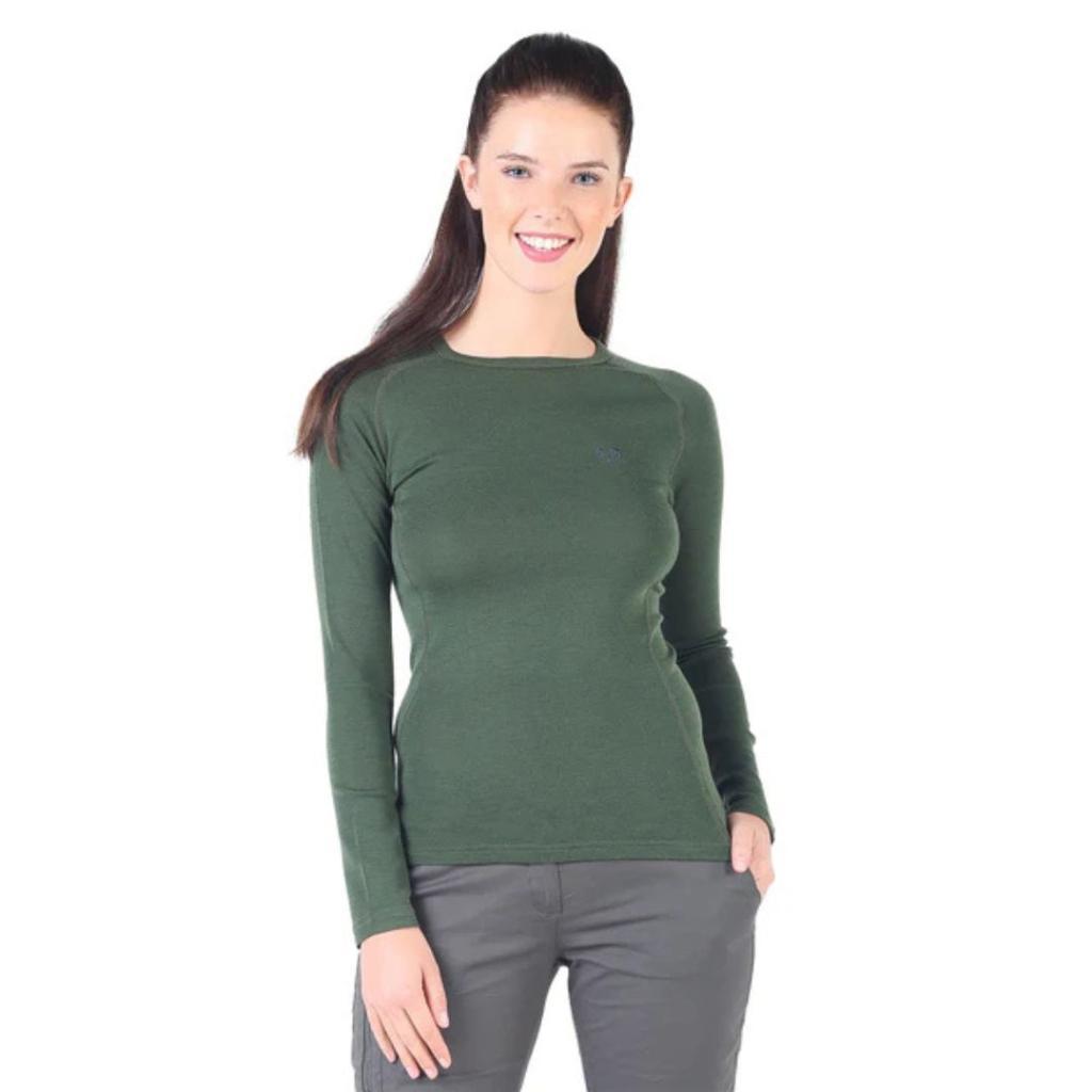 Woolona Ženska Majica Alize, Maslinasta