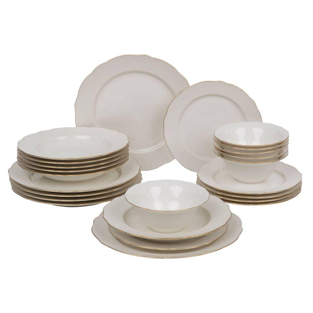 Kutahya Setovi za ručavanje BNILY24Y2520, 24 komada, Bijeli