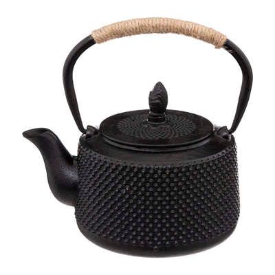 Atmosfera Čajnik Flora Black Castiron 188872, 1 L, Crni