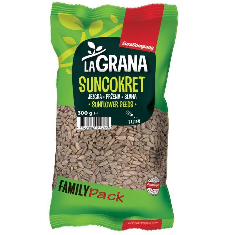 EuroCompany99 Sjemenka suncokreta jezgra pržena slana Family Pack La GRANA, 300 g