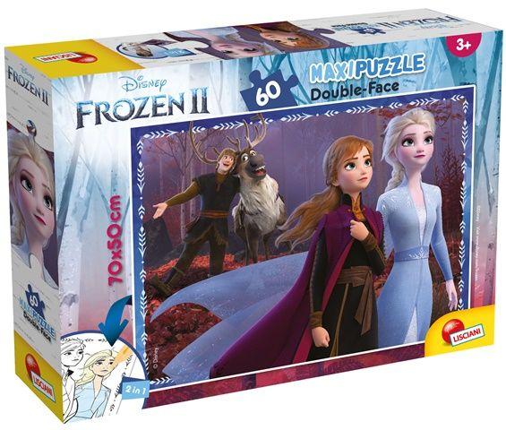 Lisciani Puzzle za bojenje Frozen 2, Dvostrane, 60 dijelova