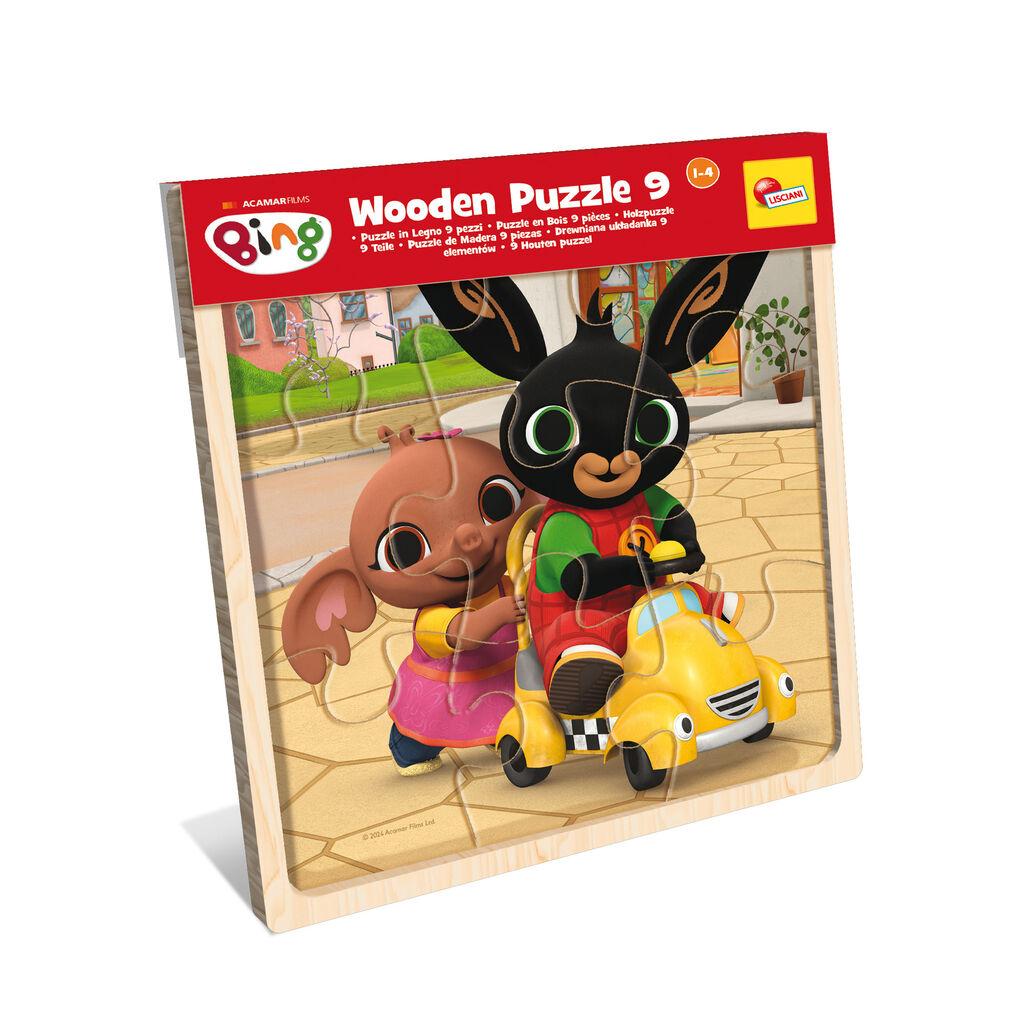 Lisciani Drvene puzzle Bing, 9 dijelova
