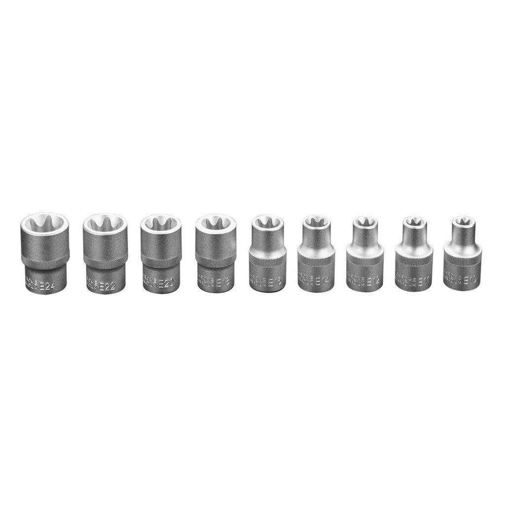 Neo Set nasadnih ključeva Torx 1/2" E10-E24, 9 kom, 08-649