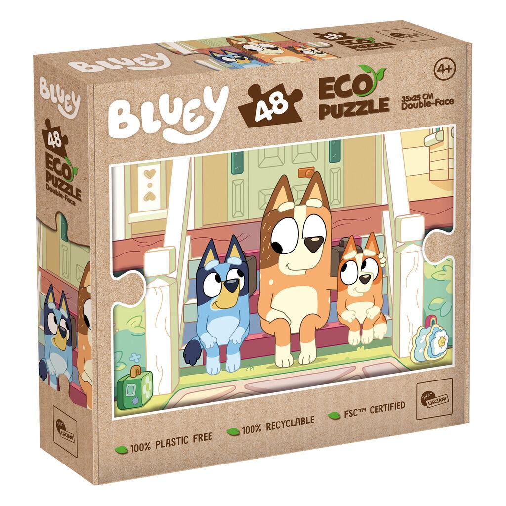 Lisciani Eco puzzle Bluey, Dvostrane, 48 dijelova