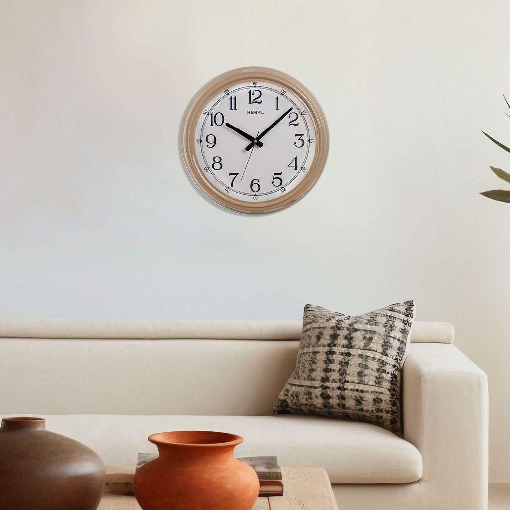 Wallity Klasični zidni sat, 40x40 cm, krem