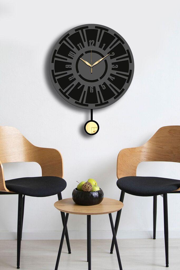 Zidni sat Wallity Vlnt114Ant, 39x50 cm, Antracit-zlatna