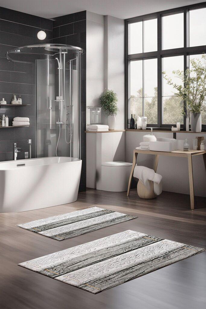 L'essentiel Maison Set prostirki za kupatilo CT-5232, 2 komada, svijetlosiva