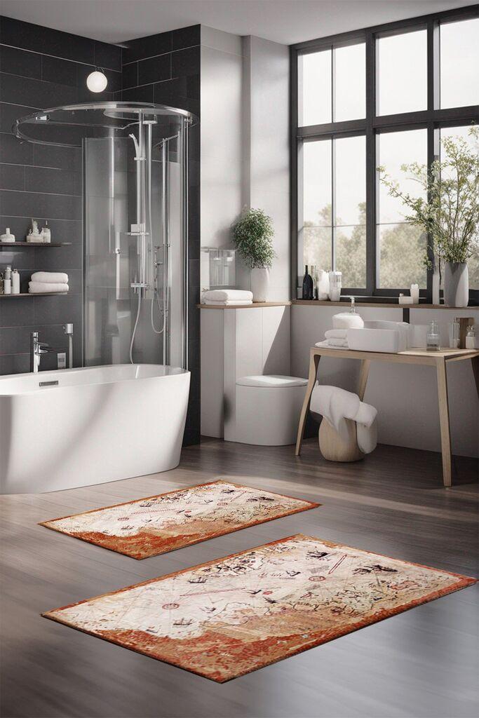 L'essentiel Maison Set tepiha za kupatilo CT-5018, 2 komada, šareni