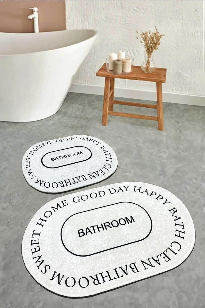 L'essentiel Maison Baindos set tepiha za kupatilo, 2 komada, bijela