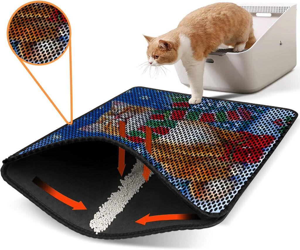 Aberto Design WC pretinac za mačke Nrszn0176, 45 x 60 cm, Šareni